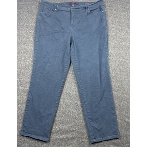 Gloria Vanderbilt Pants Womens 20W Blue Amanda Stretch Straight Leg Pockets